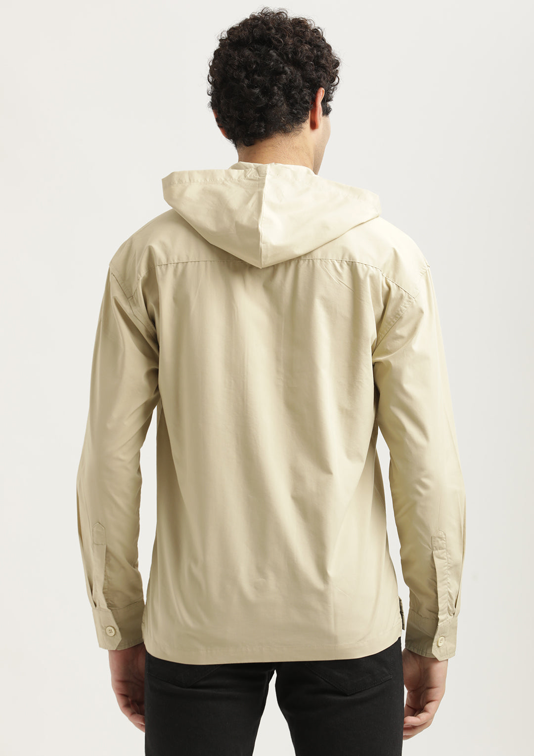 Men Hooded Utility Shirt