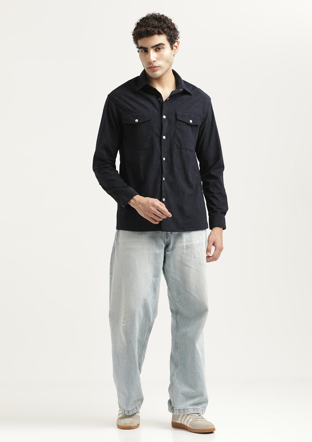 Men Corduroy Overshirt