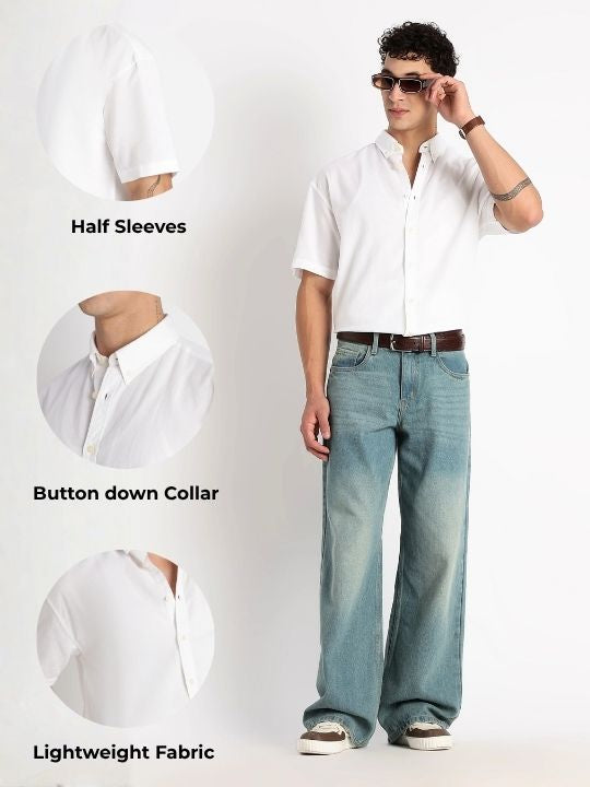Men Breathable Cotton Linen Shirt