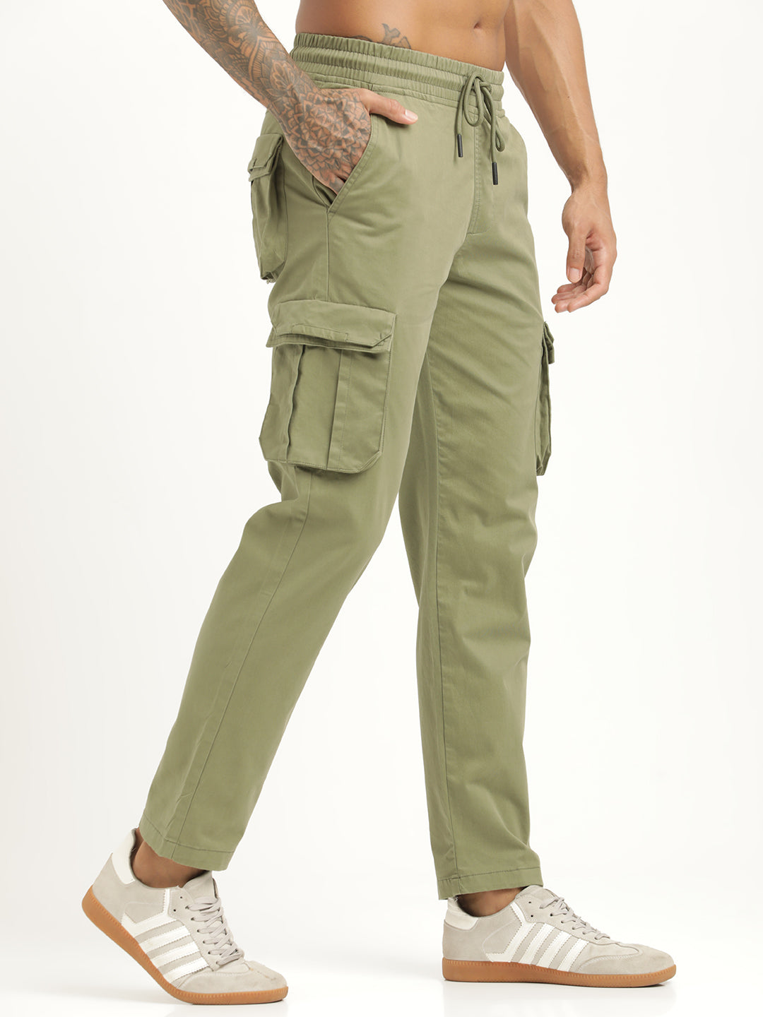 Men Cotton Cargo Trousers