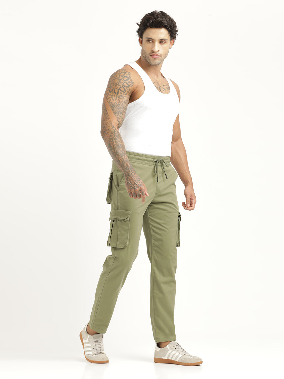 Men Cotton Cargo Trousers