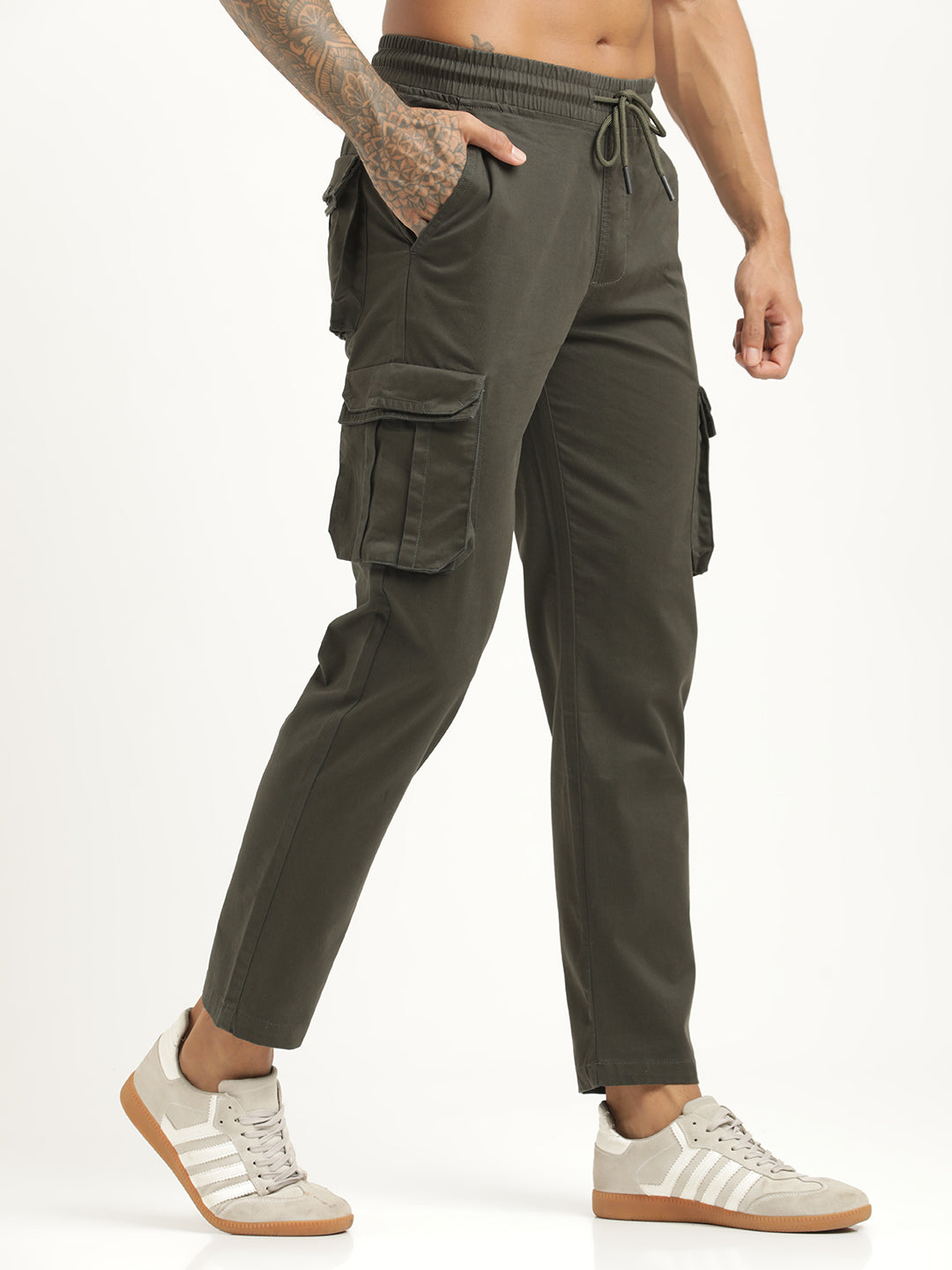 Men Cotton Cargo Trousers