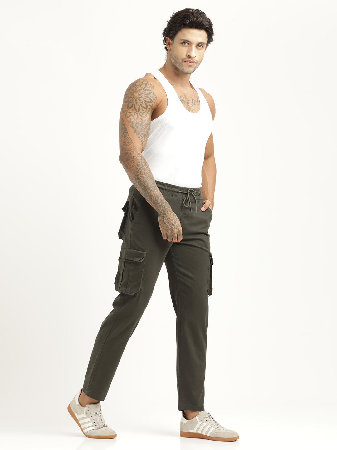 Men Cotton Cargo Trousers
