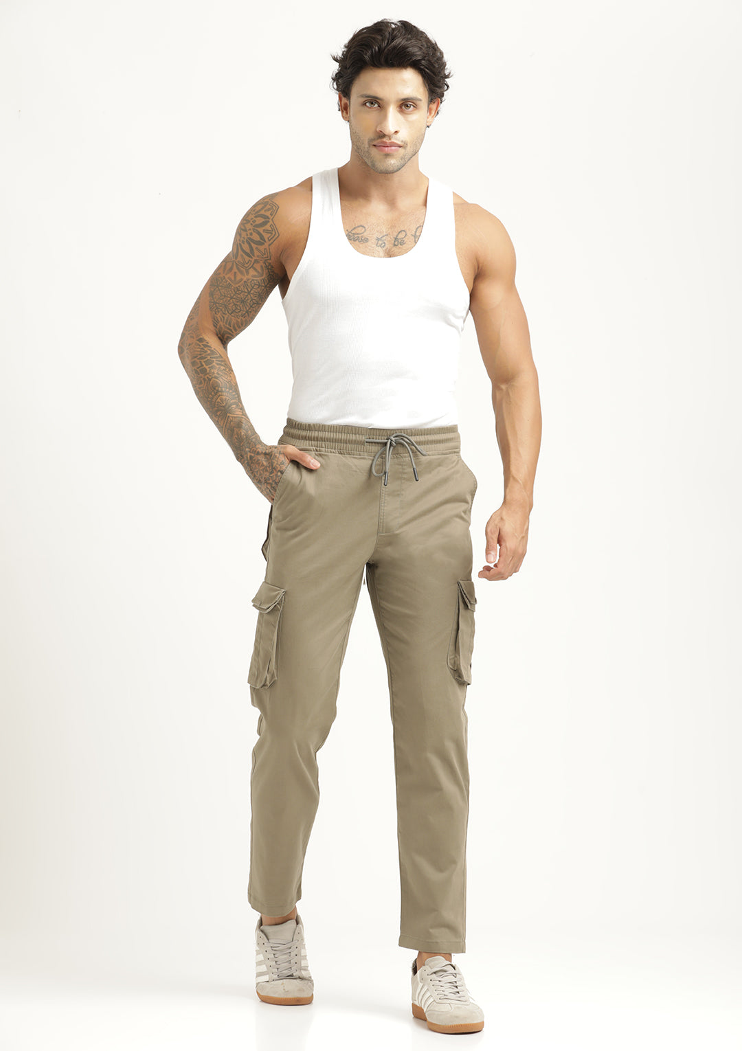 Men Cotton Cargo Trousers