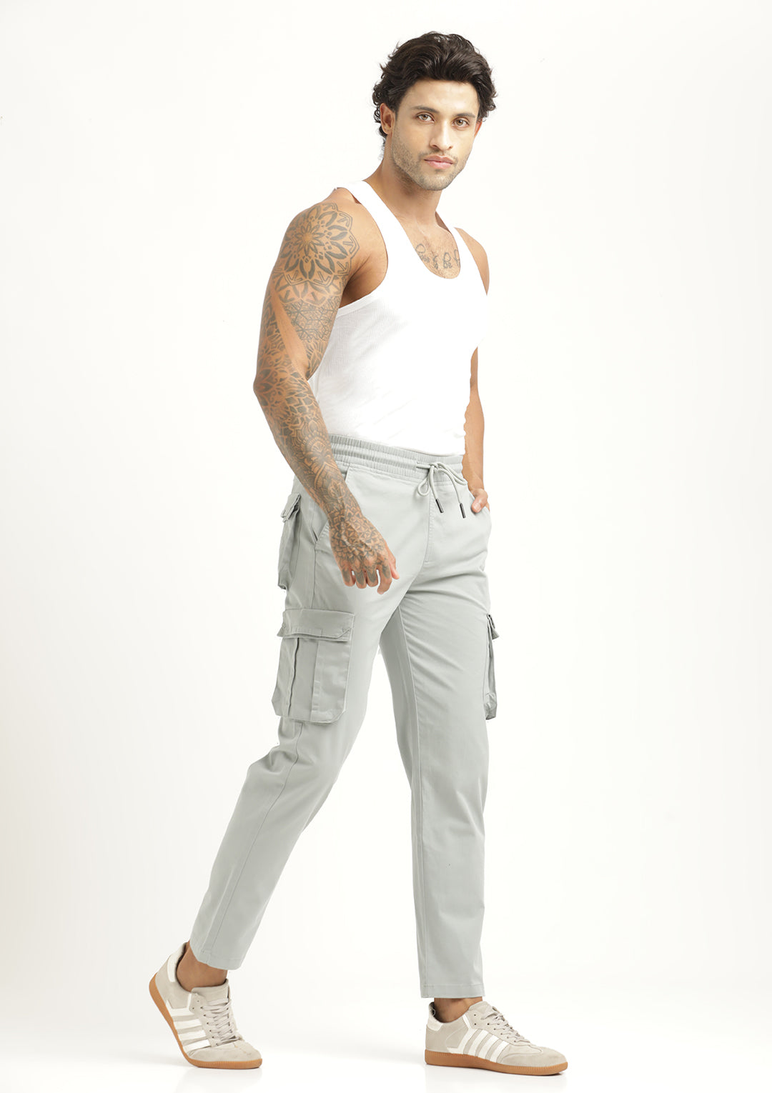 Men Cotton Cargo Trousers