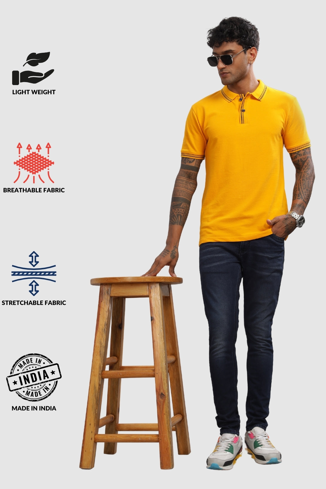 Men Camboge Regular Fit Polo T-Shirt