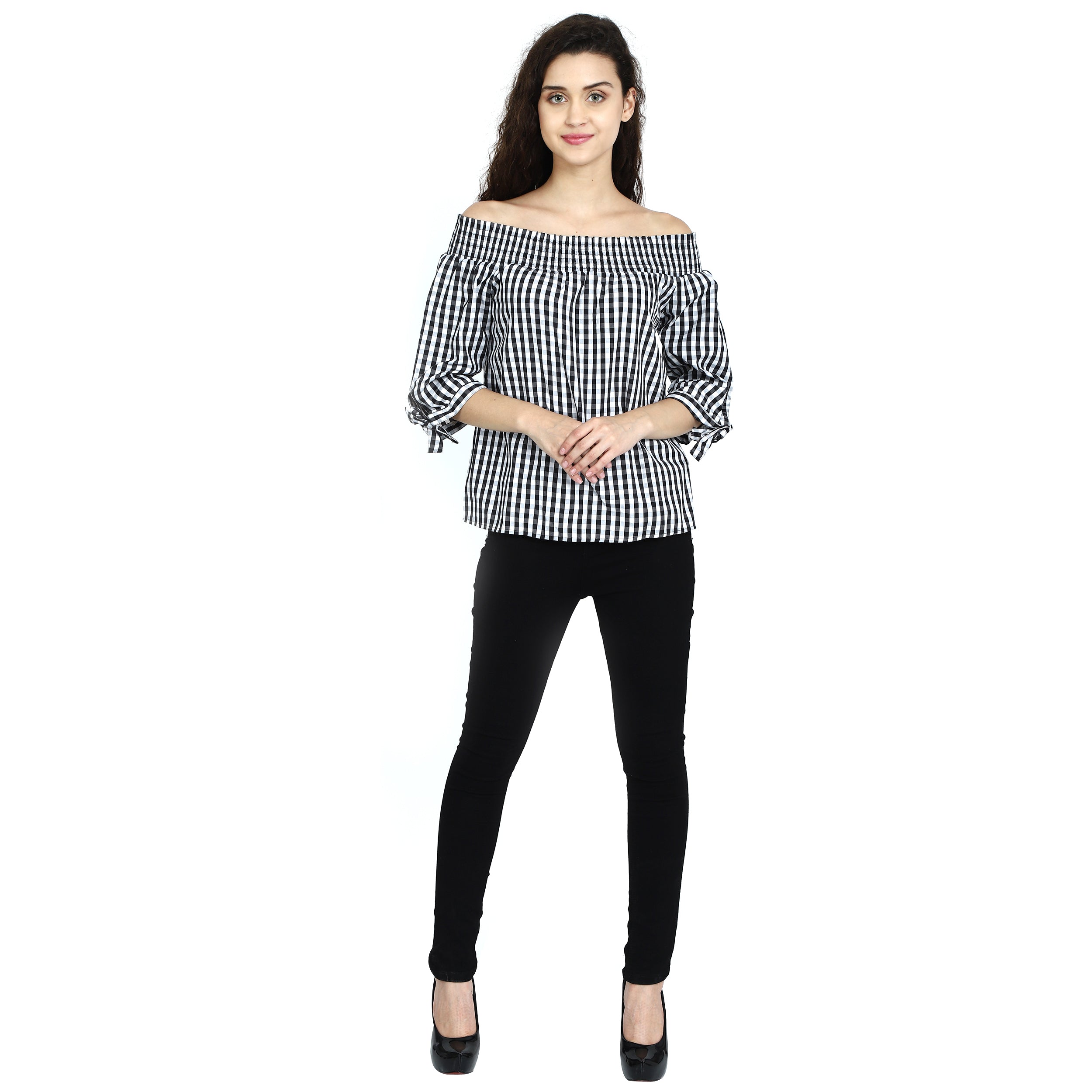 Women Black Off Shoulder Top