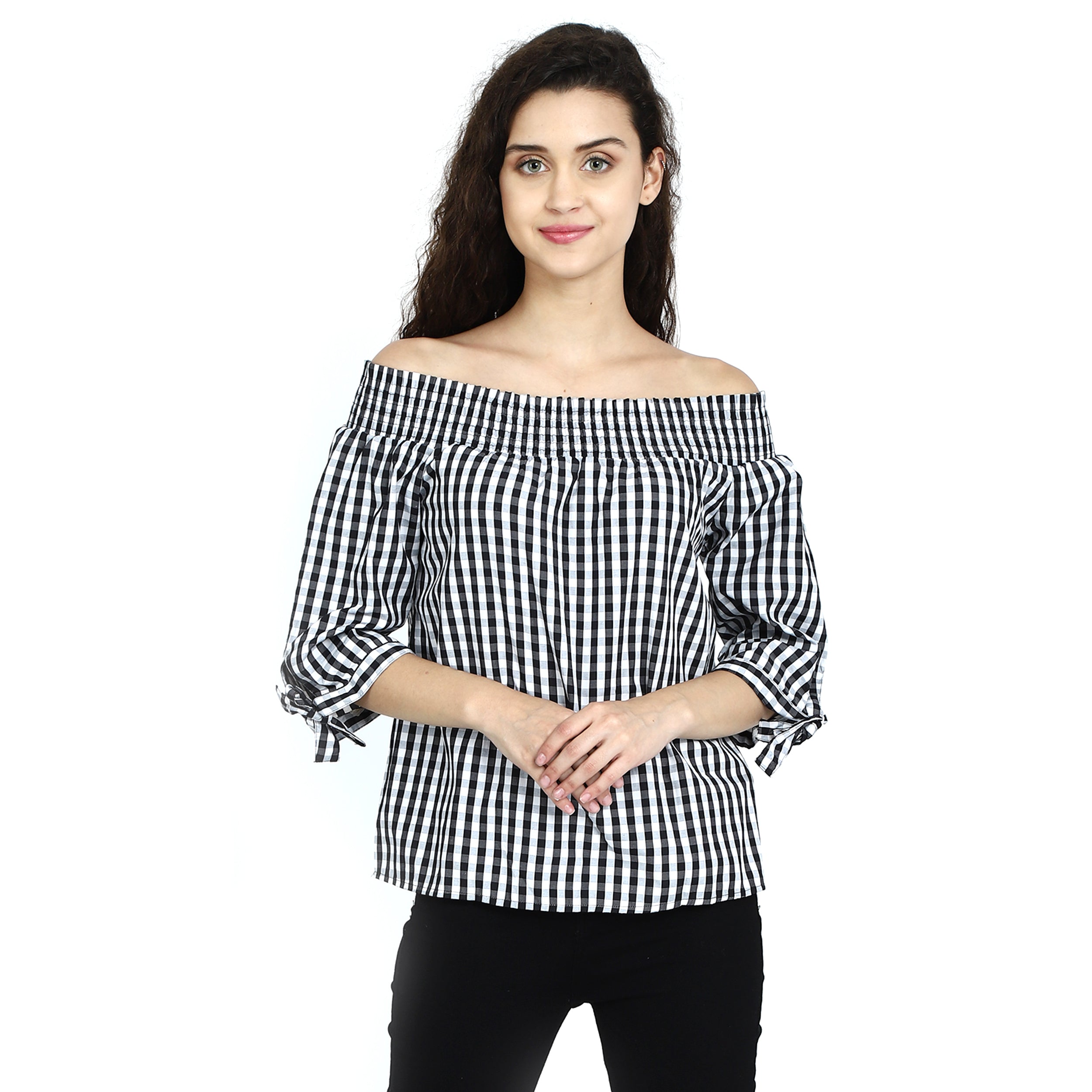 Women Black Off Shoulder Top