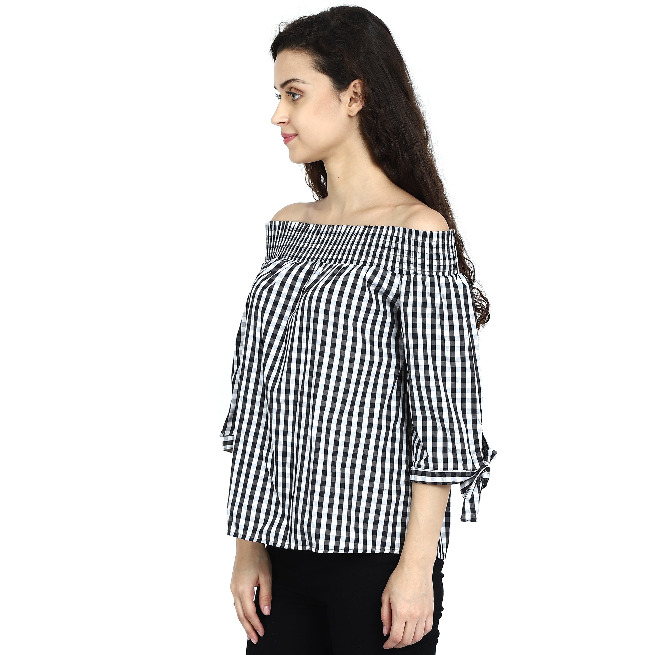 Women Black Off Shoulder Top