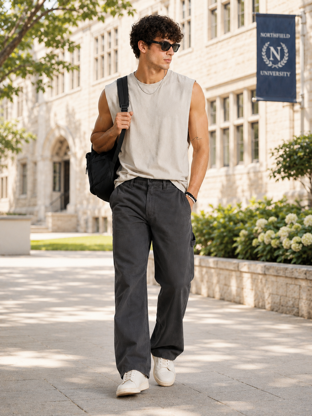 Men Grey Mid Rise Straight Fit Jeans
