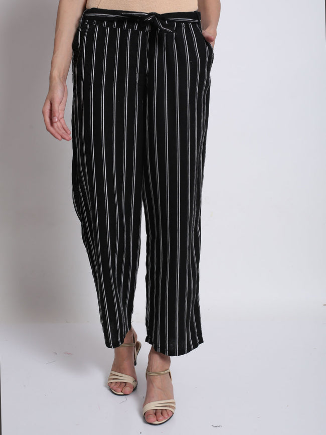 Women Striped Wide Leg Pants