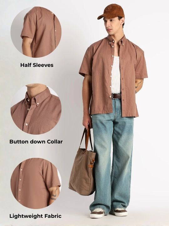 Men Breathable Cotton Linen Shirt