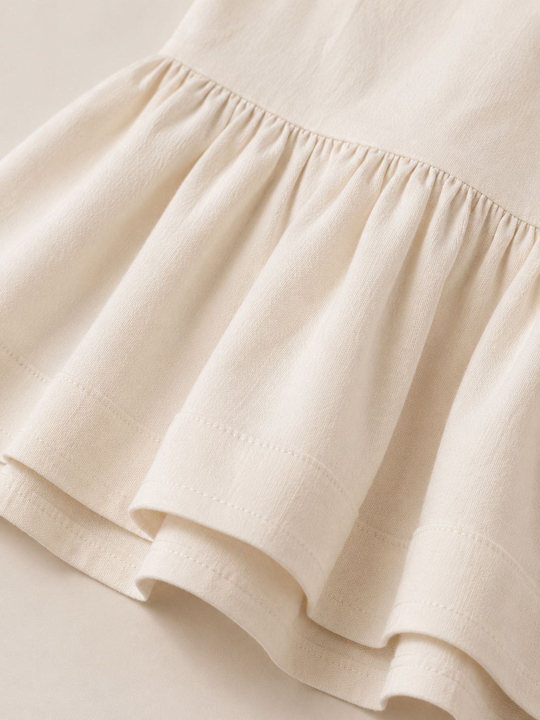 Women Beige Tiered Mini Dress