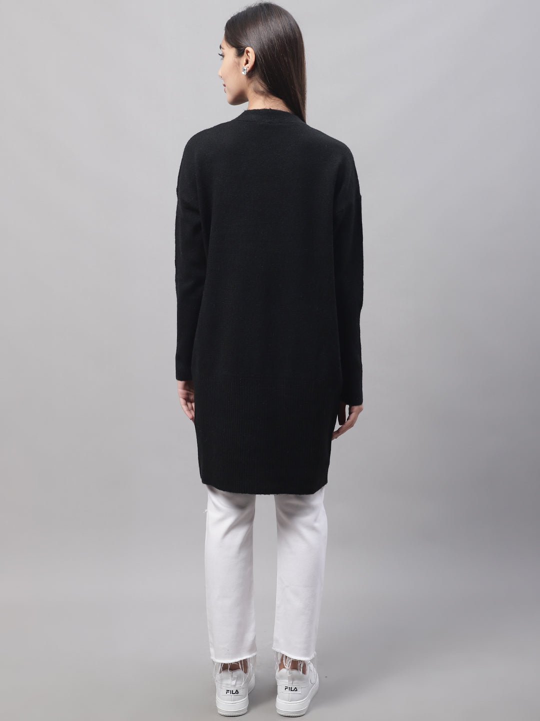 Women Dark Grey Open Shrug