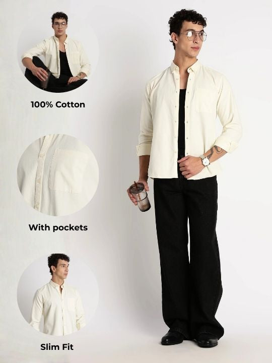 Men Cotton Essentials Solid Shirt