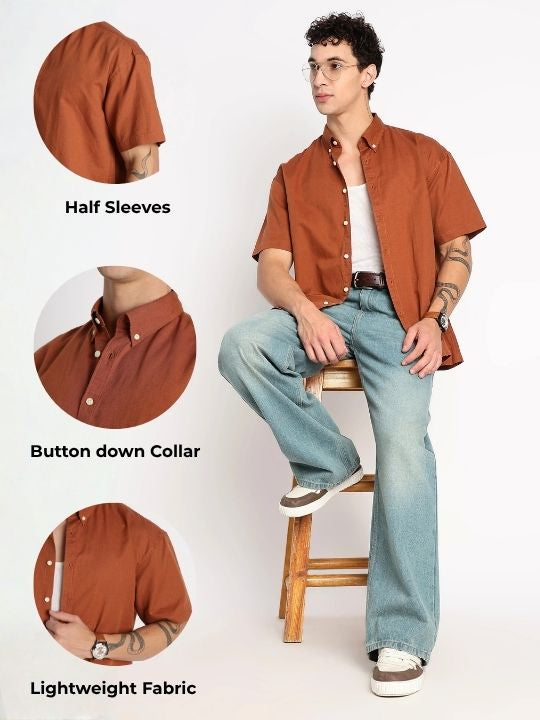 Men Breathable Cotton Linen Shirt