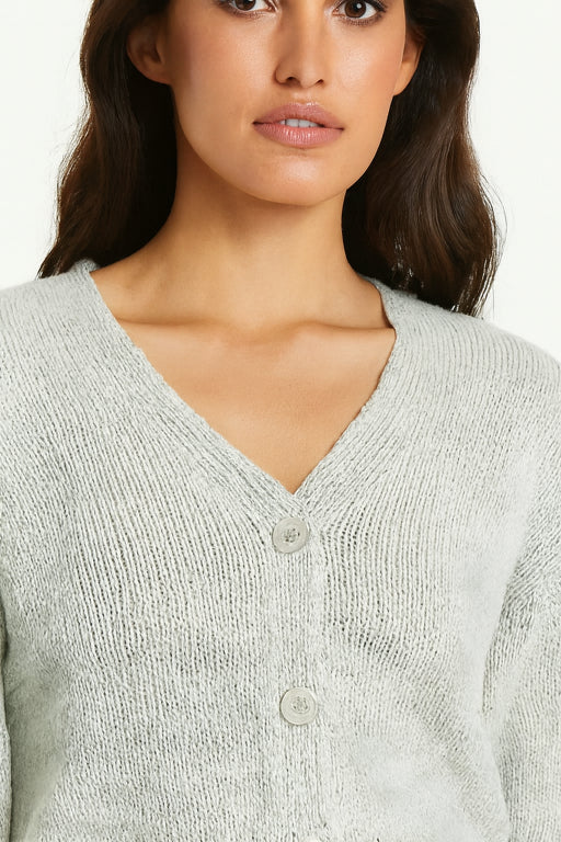 Women Grey Solid Cardigan
