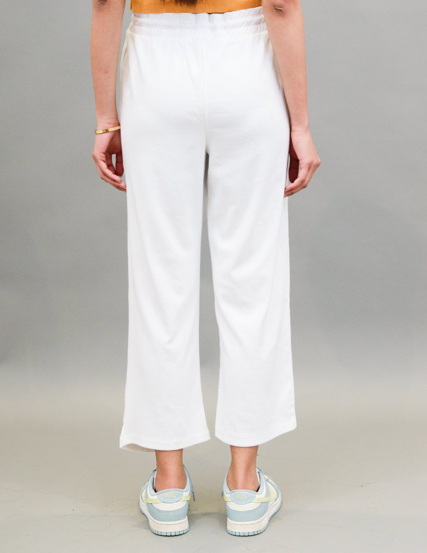 Women White Wide Leg Pants