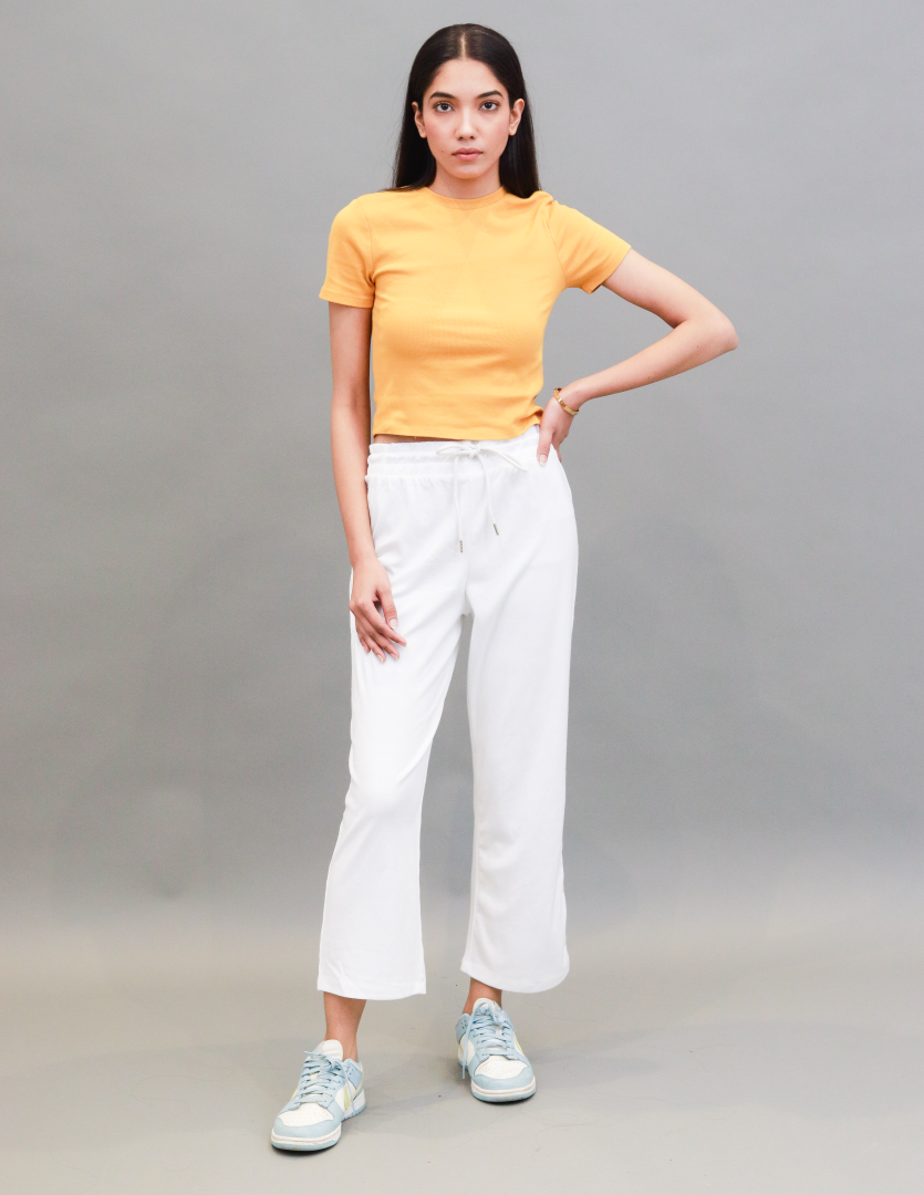 Women White Wide Leg Pants