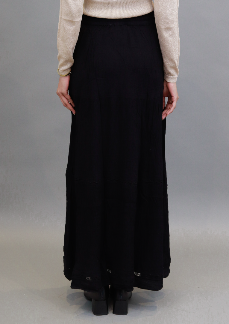 Women Black Long Skirt