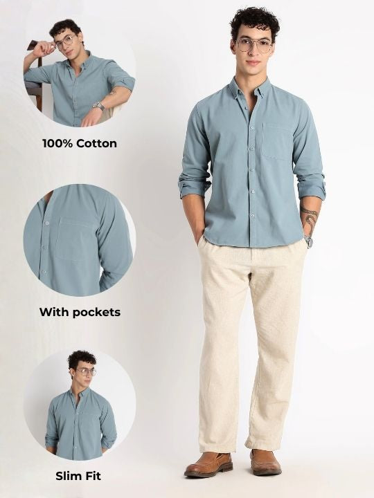 Men Cotton Essentials Solid Shirt