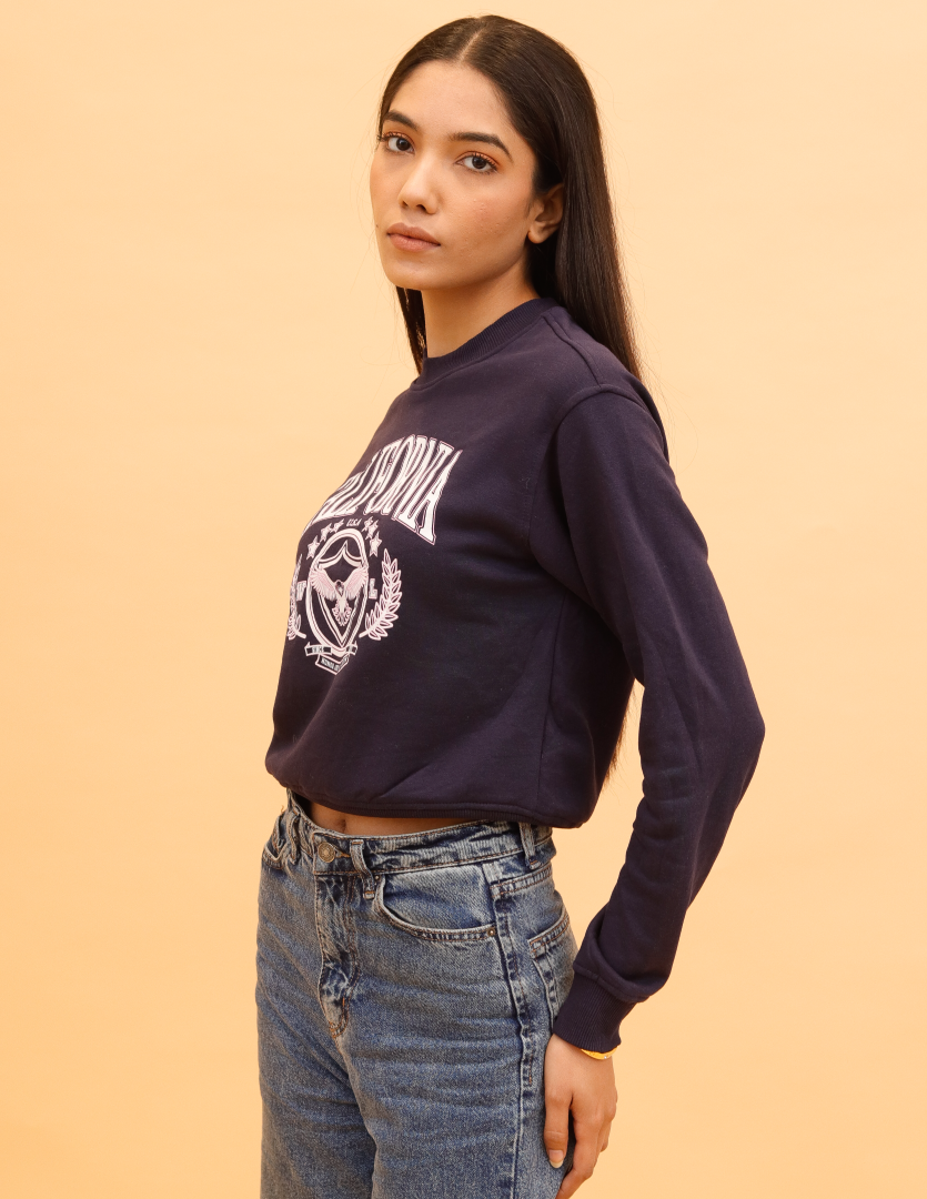 Women Purple Stretch Sweatshirt