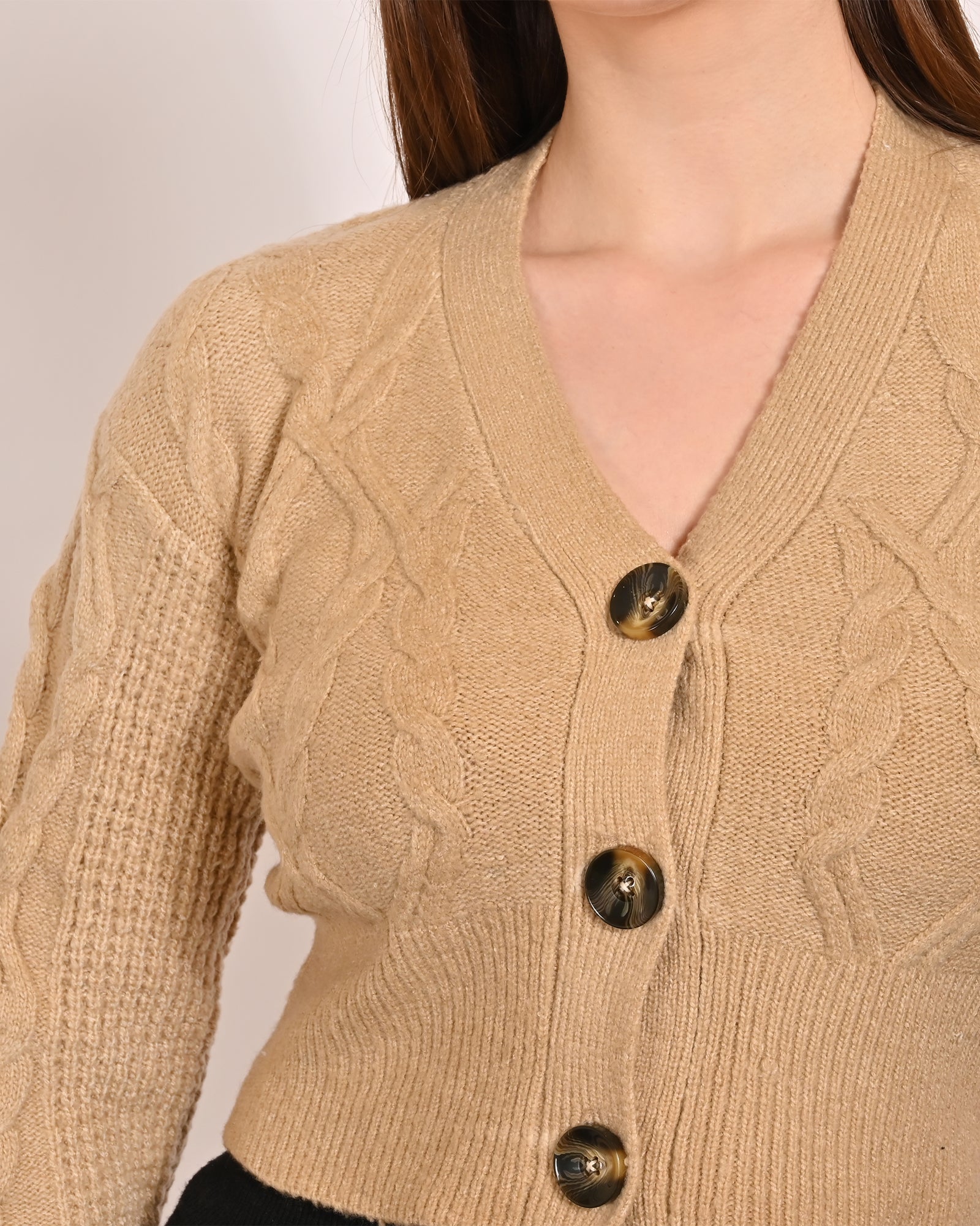 Women Brown Short Cardi