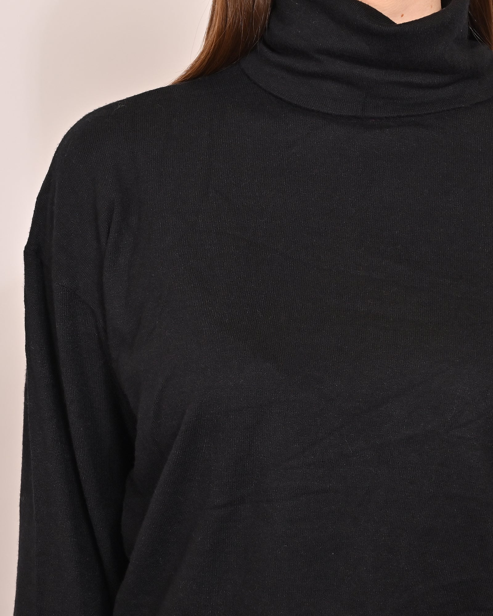 Women Black High Neck Sweater