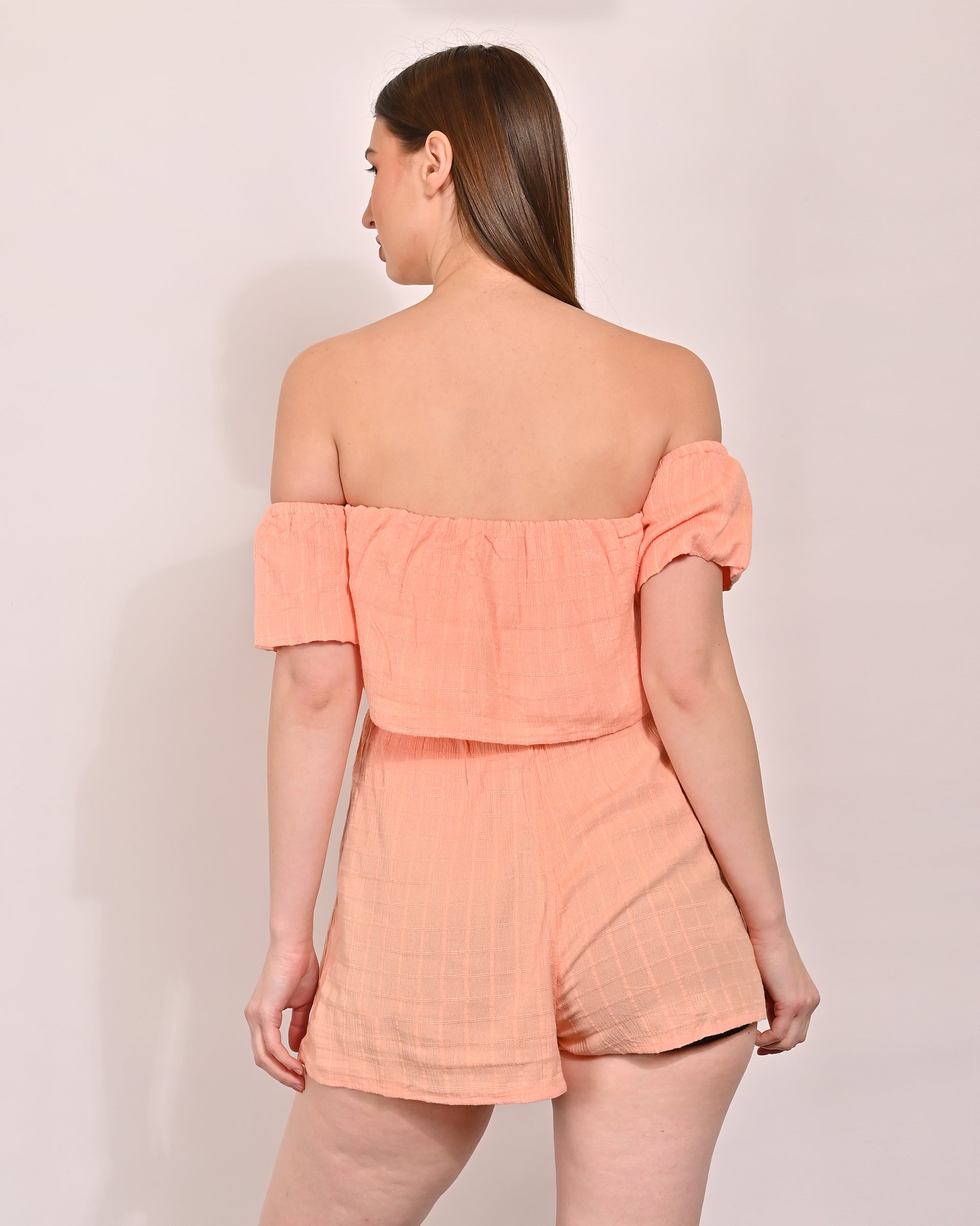 Women Pink Off Shoulder Jumpsuit