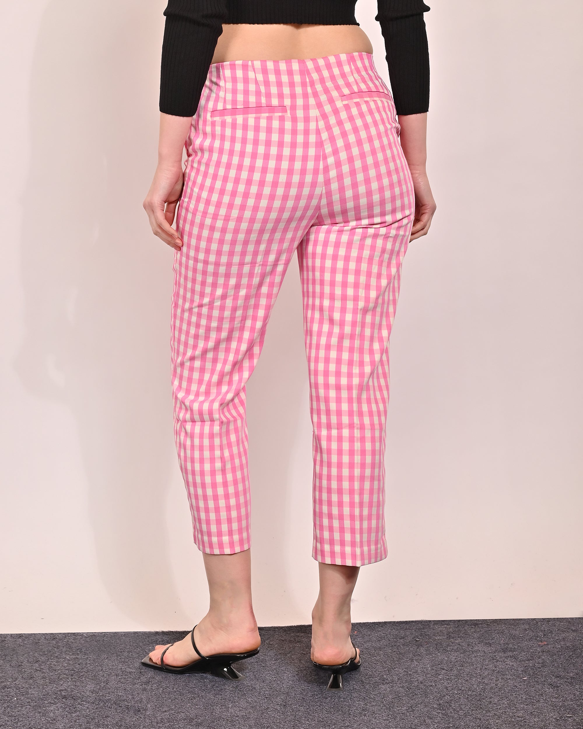 Women Pink Ankle Pants