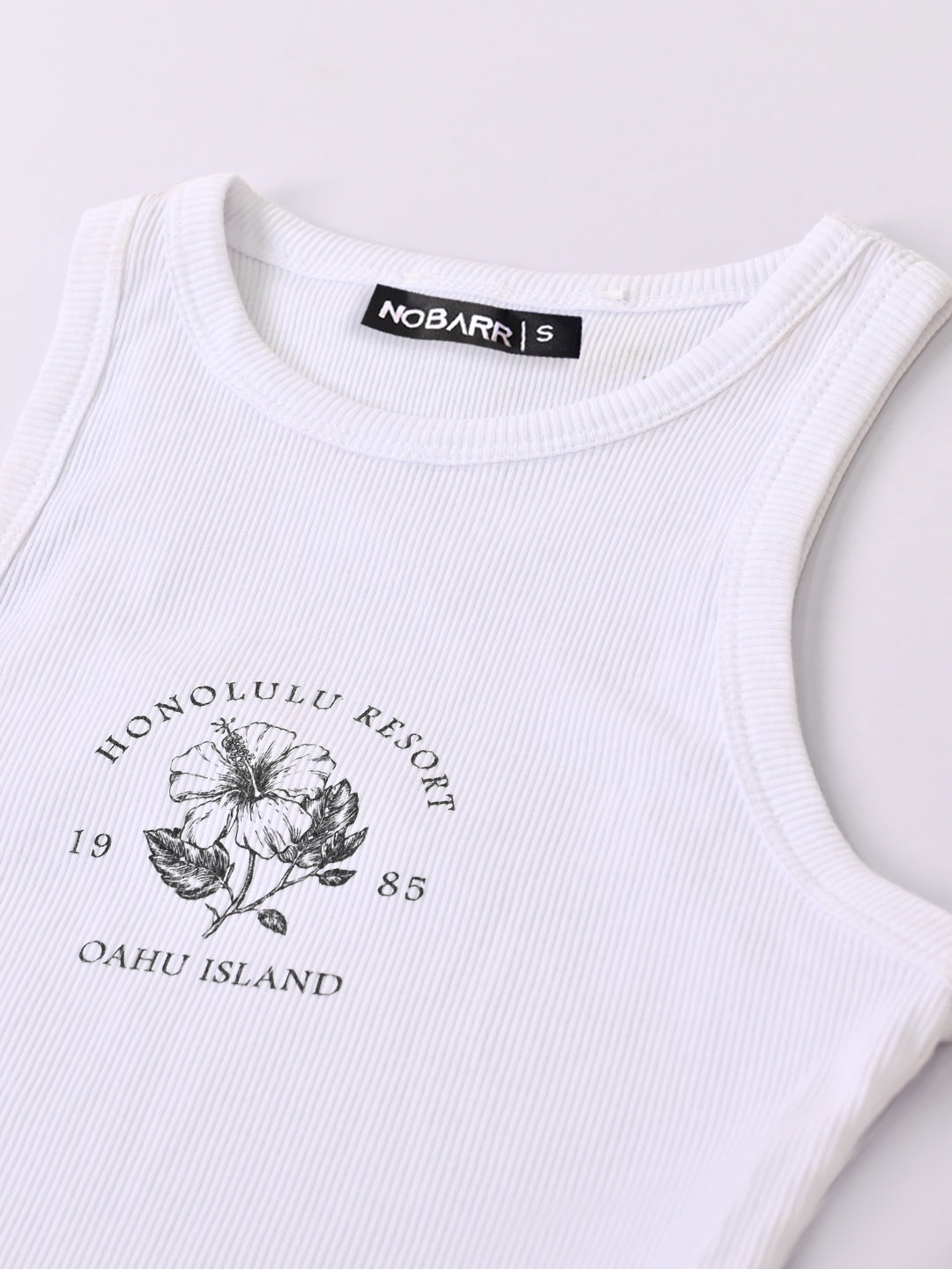 Women White Scoop Neck Tank