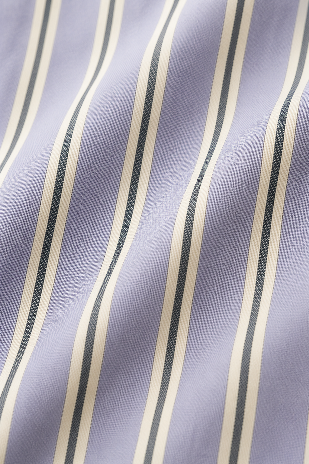 Women Lavender Stripe Embroidered Shirt