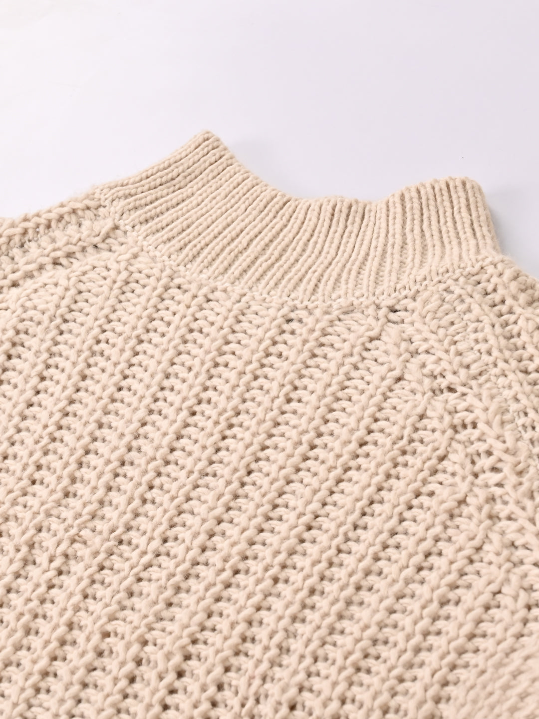 Women Beige Turtleneck Sweater