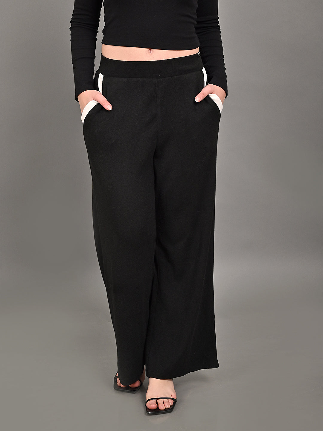 Women Black Teddy Trousers