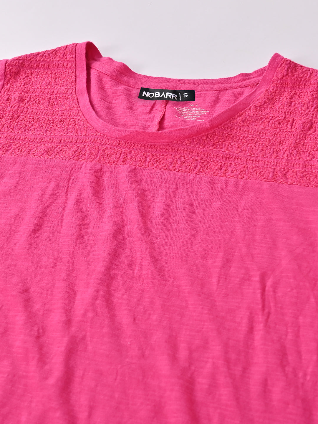 Women Pink Round Neck T Shirt