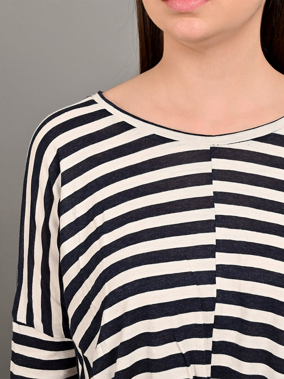 Women Black Striped Top