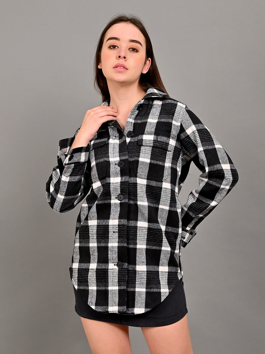 Women Black Winter Shirt