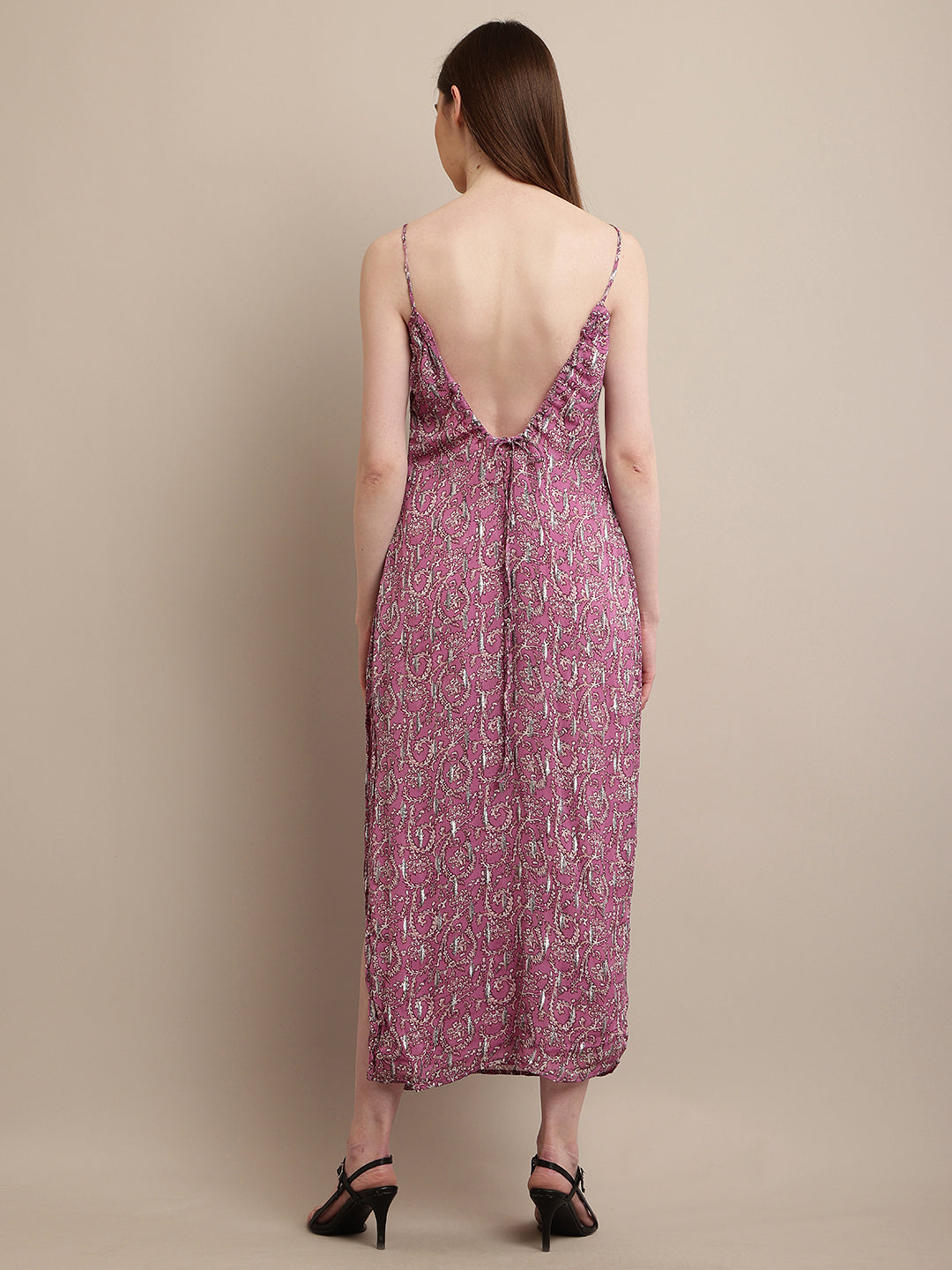 Women Purple Floral Print Dress