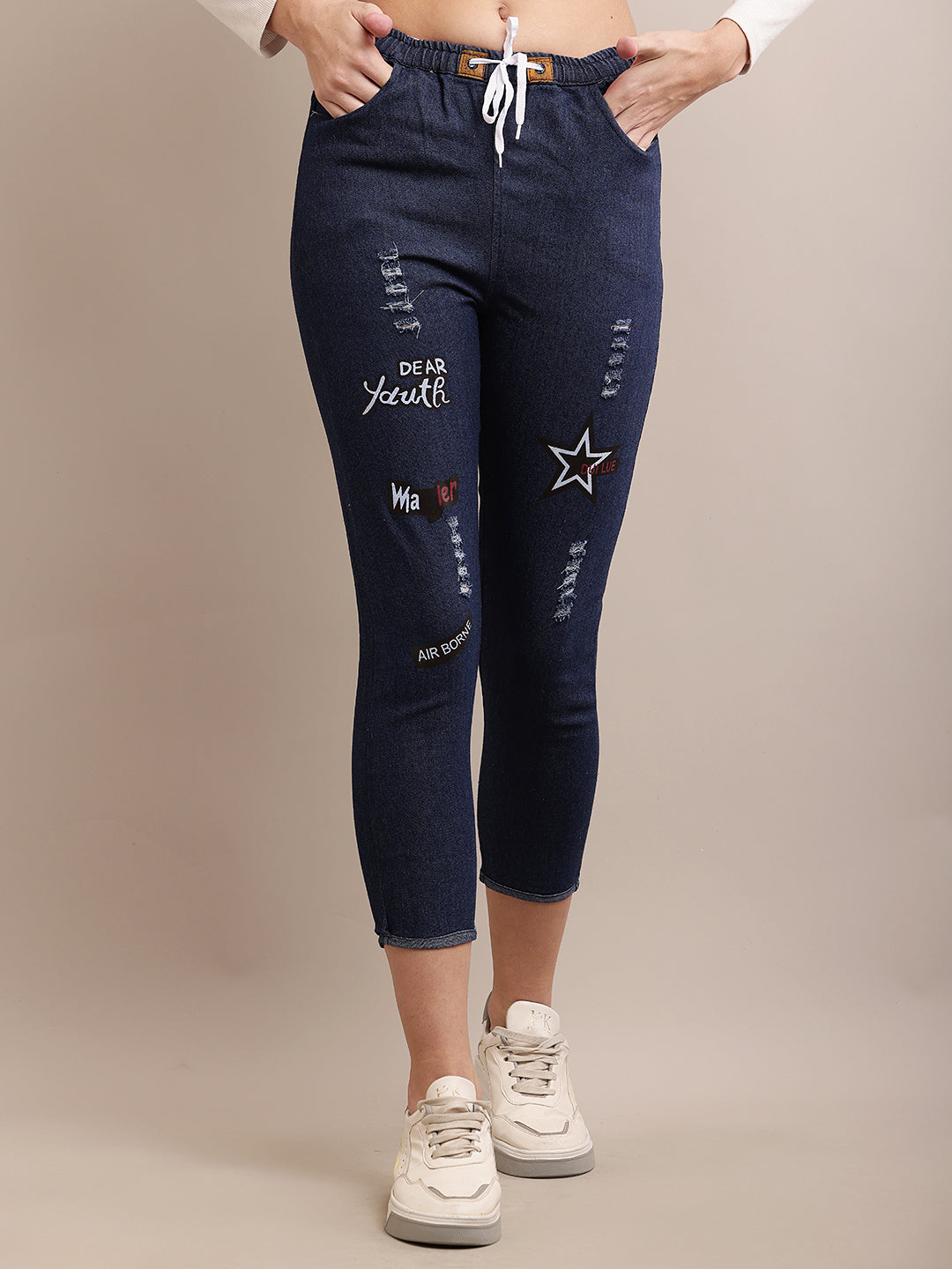 Women Printed Elastic Waist Pants