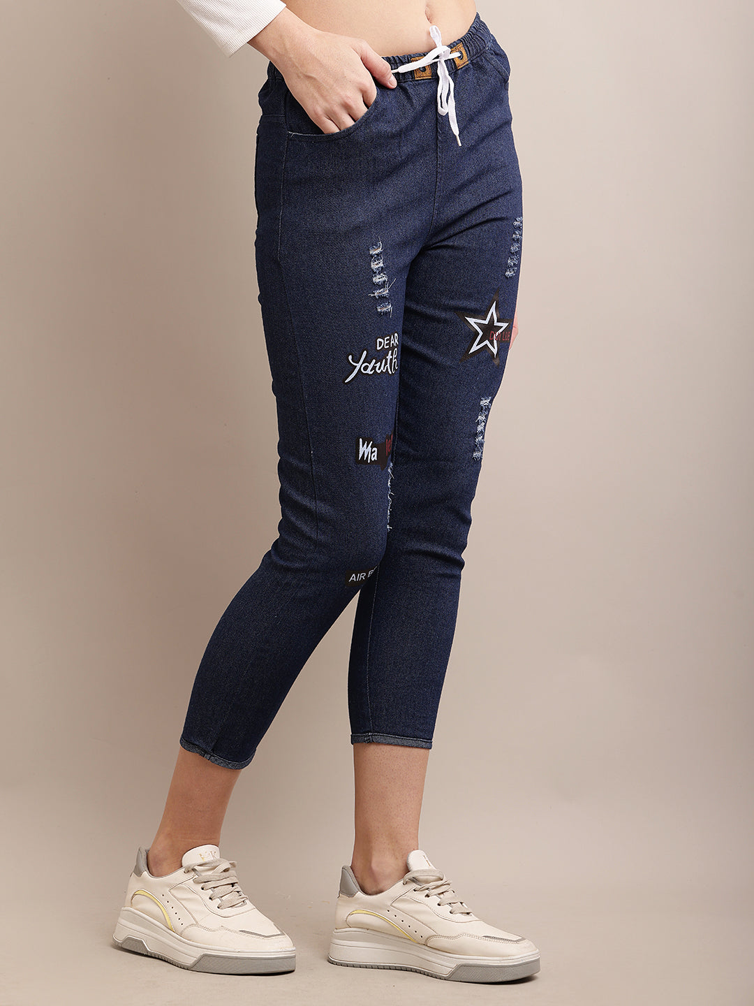 Women Printed Elastic Waist Pants