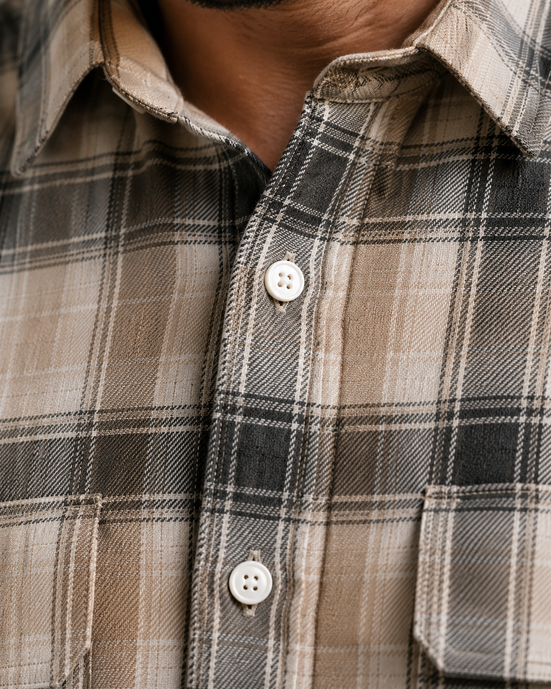 Men Brown Heritage Plaid Shirt