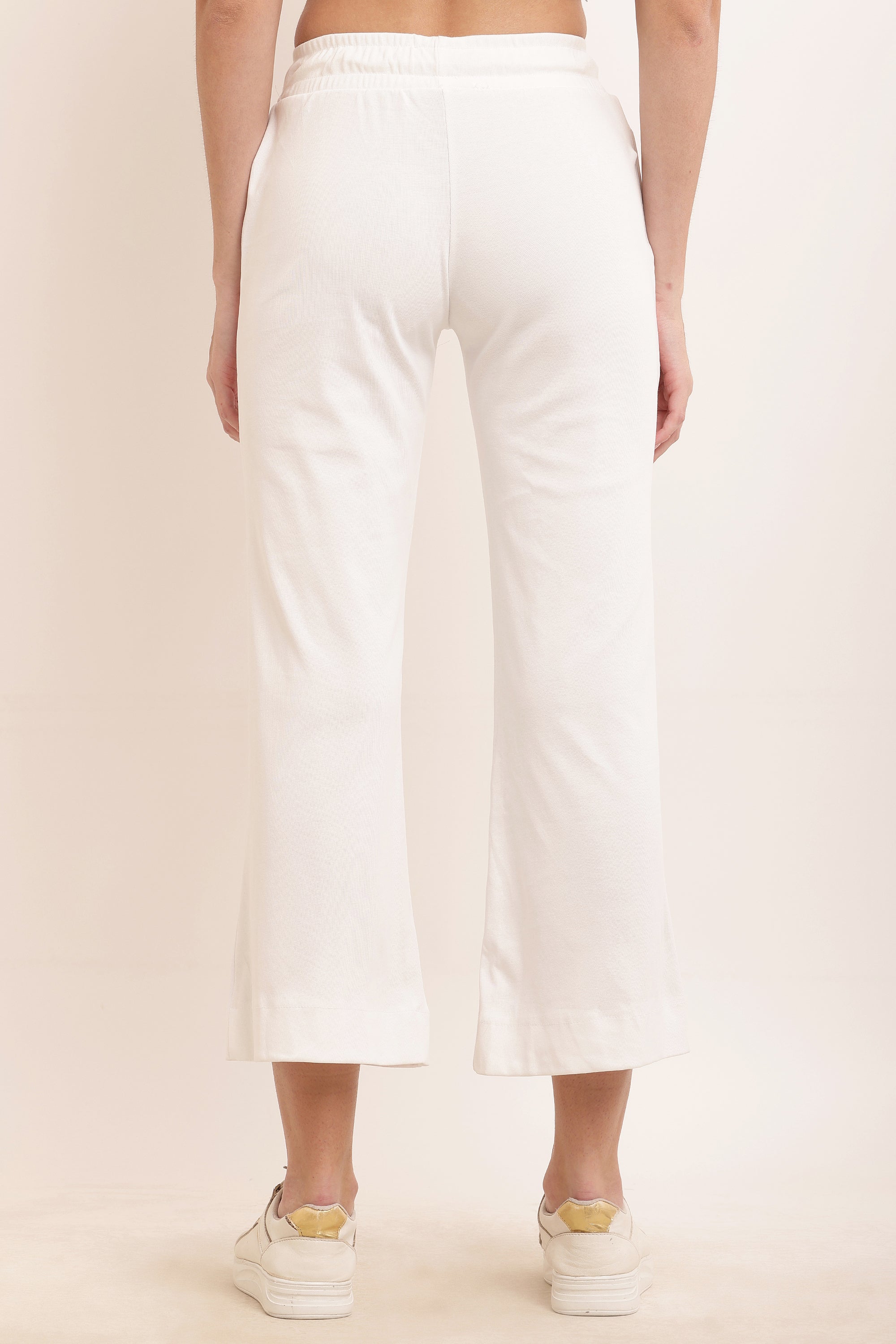 Women White Wide Leg Pants