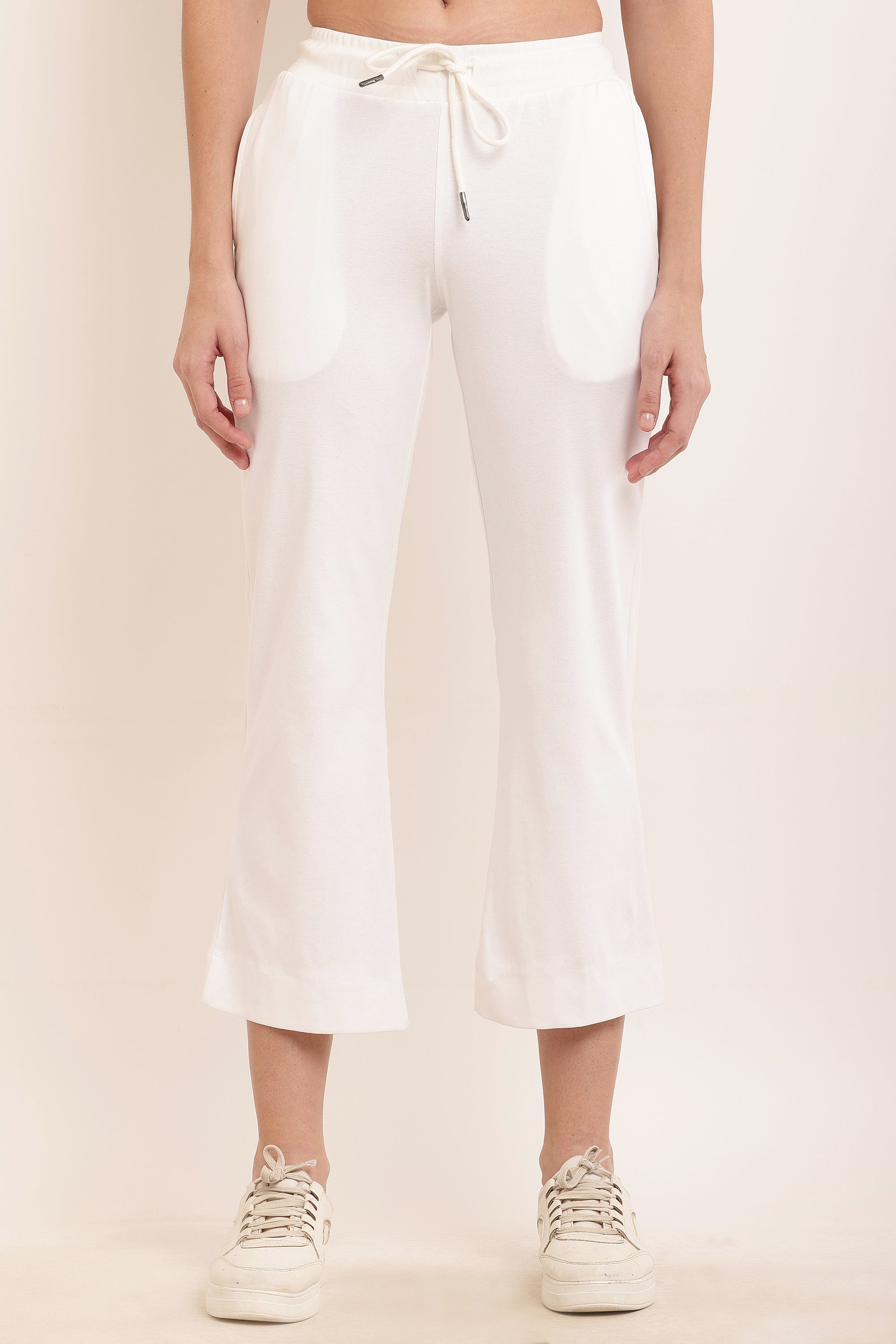 Women White Wide Leg Pants