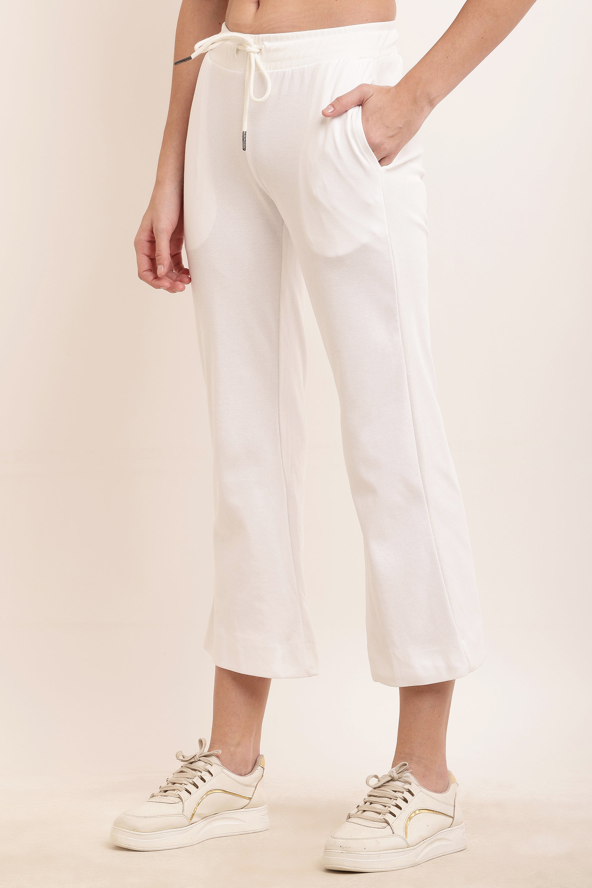 Women White Wide Leg Pants