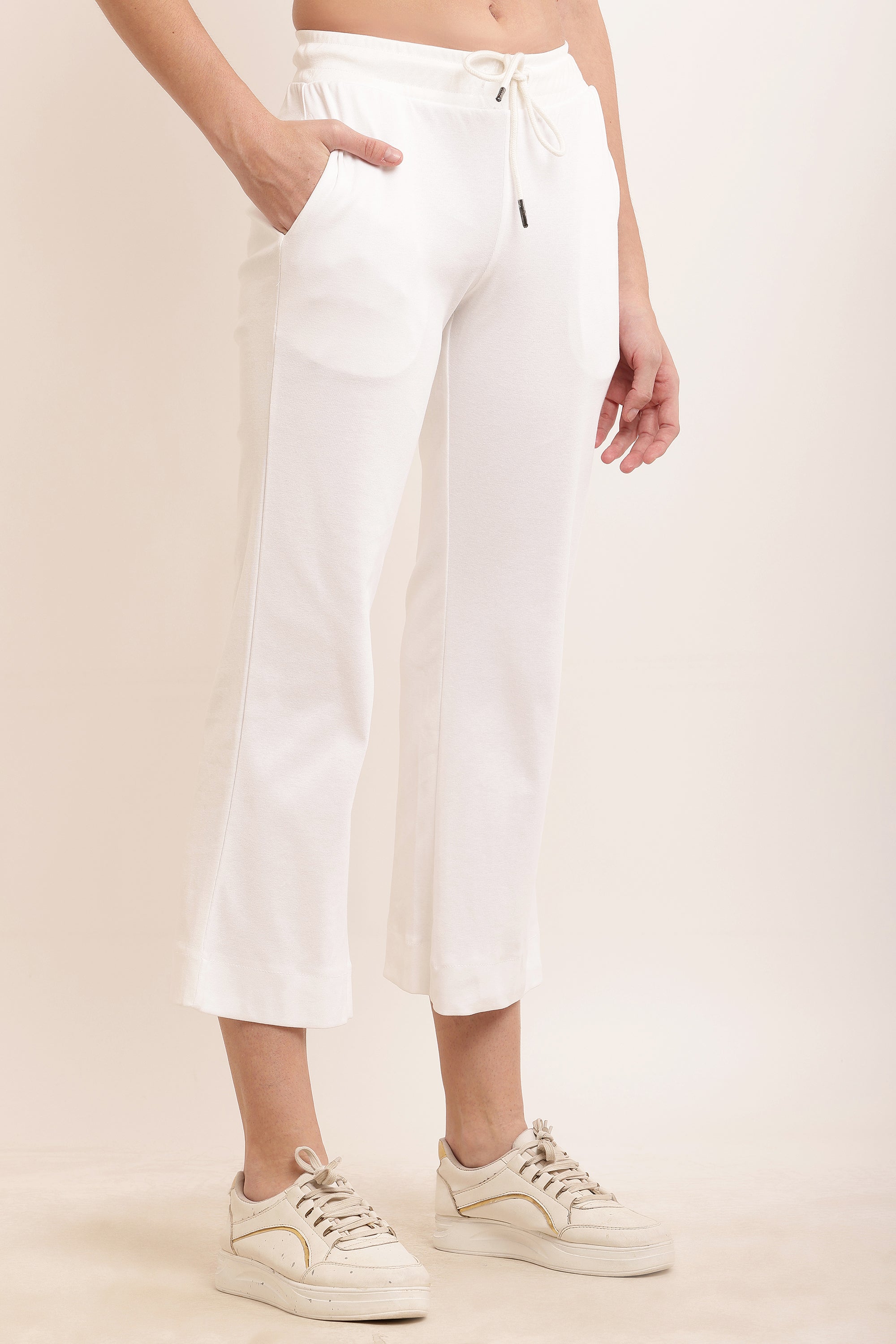 Women White Wide Leg Pants