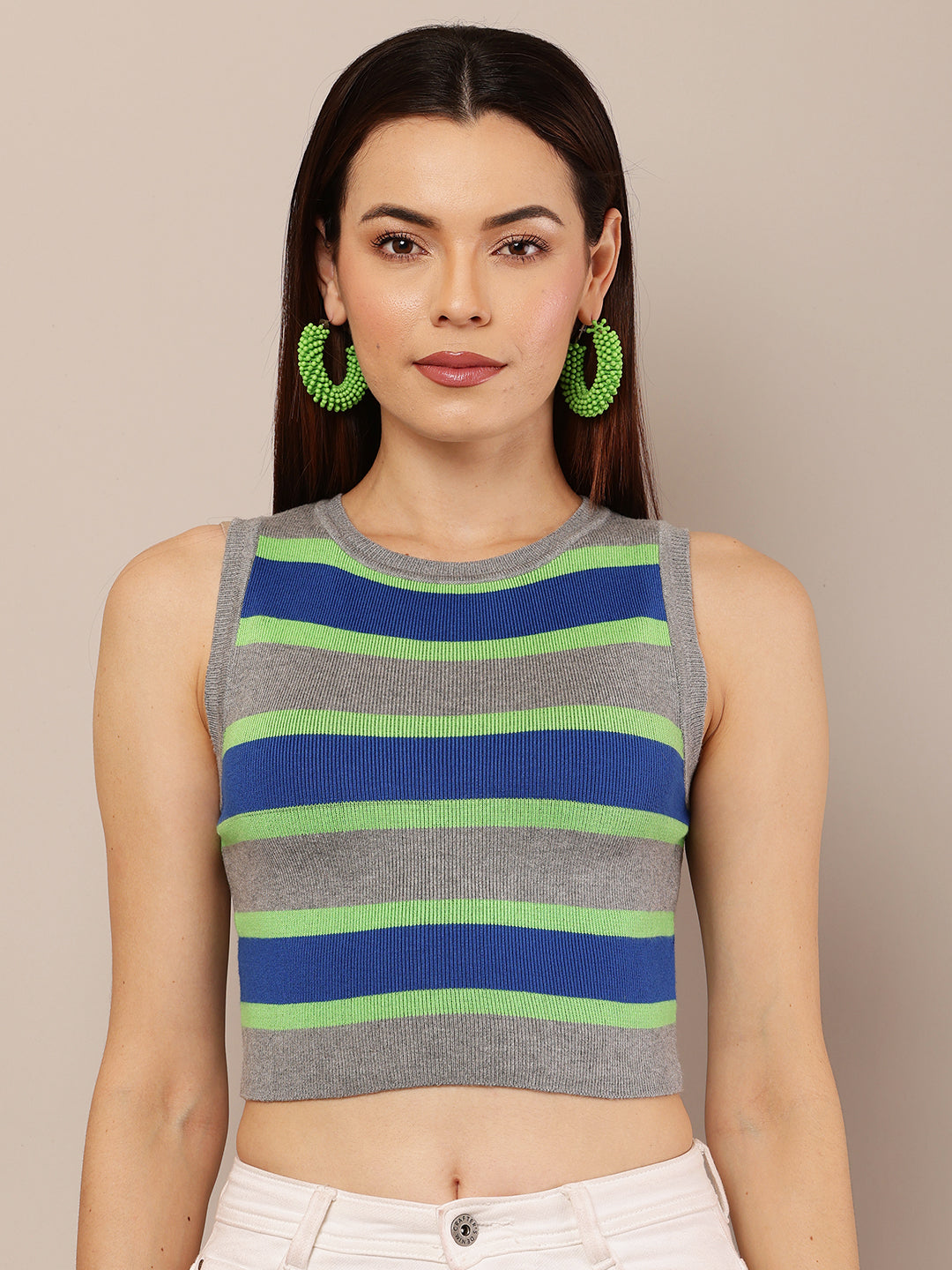 multicolor striped tank top