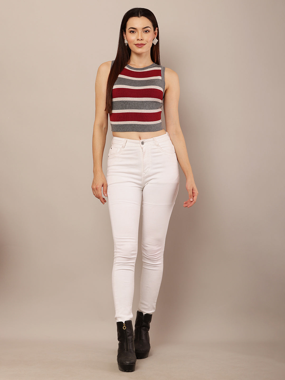 multicolor striped tank top