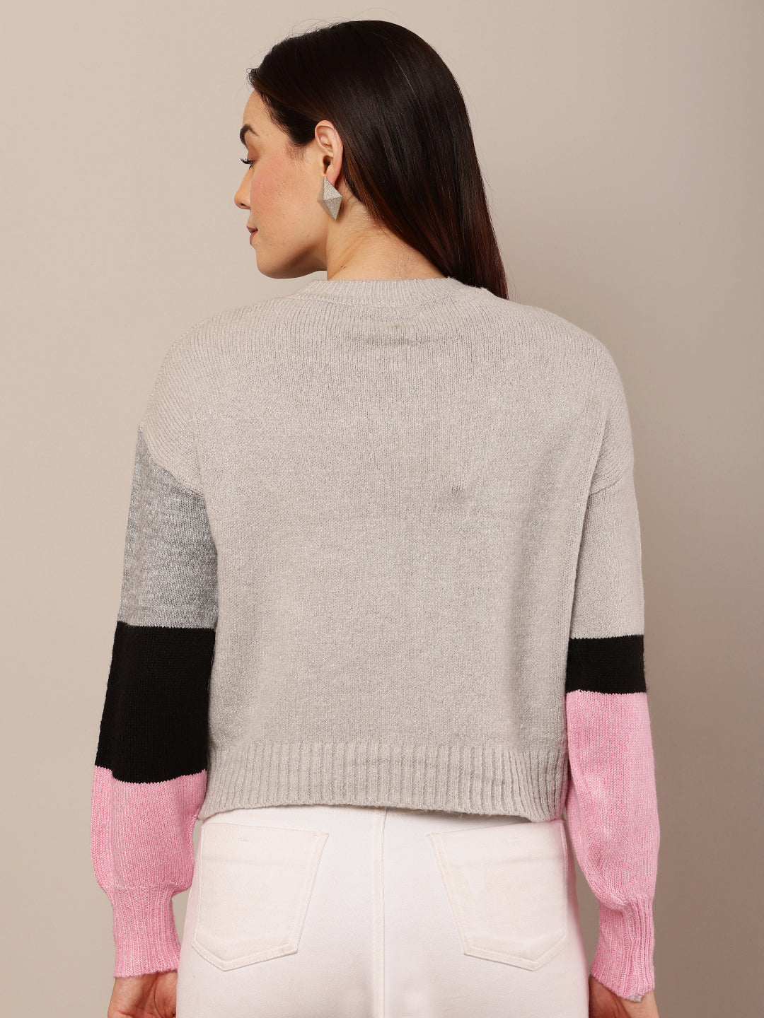 Women Multicolour Round Neck Sweater