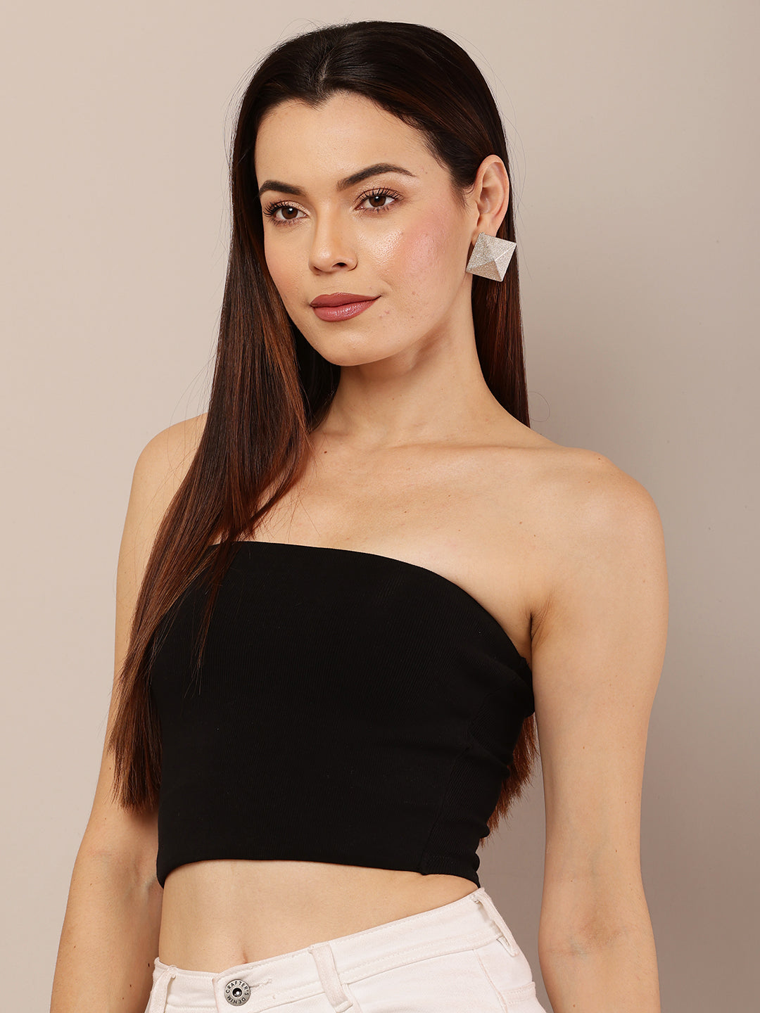 off shoulder black top