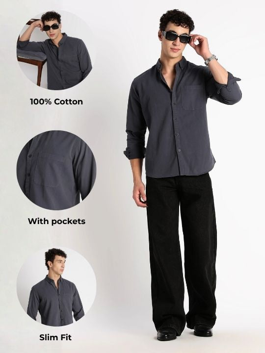 Men Cotton Essentials Solid Shirt